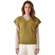 Pull Daxon by - Pull sans manches c&ocirc;tes anglaises Vert