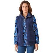 Pull Daxon by - Blouson sans manches moutonn&eacute;e d&eacute;tente Bleu
