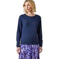 Pull Daxon by - Pull maille fantaisie d&eacute;tails rivets Bleu
