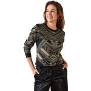 Pull Daxon by - Pull jacquard l&eacute;g&egrave;rement brillant Multicolore