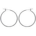 Boucles d'oreille sur Grenoble : Boucles oreilles Brillaxis Boucle d'oreilles cr&eacute;oles argents 30 mm Blanc