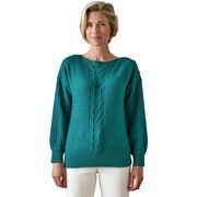 Pull Daxon by - Pull encolure bateau torsad&eacute; Vert