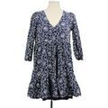 Robes sur Grenoble : Robe courte S&eacute;zane Robe en coton bleue Bleu