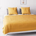 Plaids, jet&eacute;s Soleil D'Ocre Adele Jaune 140x200 cm,220x240 cm,180x220 cm. . Maison & D&eacute;co > Plaids, jet&eacute;s. Grenoble