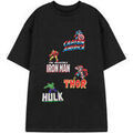 T-shirt Marvel Multi Character T-shirt &agrave; manches courtes Noir Grenoble
