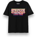 Tee-shirts sur Grenoble : T-shirt Stranger Things Retro Logo T-shirt &agrave; manches courtes Noir