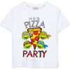 T-shirt enfant Teenage Mutant Ninja Turtles Life of the Pizza Party T-shirt &agrave; manches courtes Blanc
