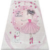 Tapis Rugsx Tapis lavable BAMBINO 2161 Ballerine, minou pour 160x220 cm Rose 160x220 cm. . Maison & D&eacute;co > Tapis.