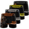 Boxers Freegun Lot de 4 boxers homme Wild Life Noir