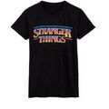 Tee-shirts sur Grenoble : T-shirt Stranger Things Retro Logo T-shirt &agrave; manches courtes Noir