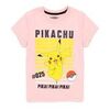 T-shirt enfant Pokemon Pikachu Placement Print T-shirt &agrave; manches courtes Rose