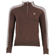 Pull Peak Mountain Pull col roul&eacute; ADOMINO Marron