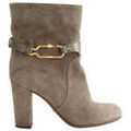 Bottes femme sur Grenoble : Bottines Sergio Rossi Boots en daim kaki