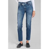 Jeans Le Temps des Cerises Jeans pulp regular zep taille haute 7/8&egrave;me destroy bleu Bleu