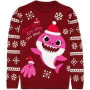 Pull Baby Shark Mummy Shark Pull de No&euml;l Rouge