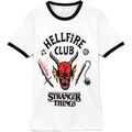 Tee-shirts sur Grenoble : T-shirt Stranger Things Hellfire T-shirt &agrave; manches courtes Blanc