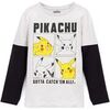 T-shirt enfant Pokemon Pikachu T-shirt &agrave; manches longues Gris