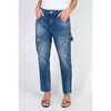 Jeans Le Temps des Cerises Jeans 400/60 girlfriend vecta taille haute destroy bleu