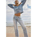 Jeans Le Temps des Cerises Jeans prisse taille haute 7/8&egrave;me bleu Bleu Grenoble