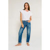 Jeans Le Temps des Cerises Jeans 400/17 mom binh taille haute 7/8&egrave;me destroy bleu Bleu