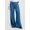 Jeans Le Temps des Cerises Jeans wide leg victoria taille haute tencel bleu fonc&eacute; Bleu