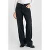 Jeans flare / larges Le Temps des Cerises Jeans 400/28 loose revers taille haute noir