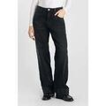 Jeans sur Grenoble : Jeans flare / larges Le Temps des Cerises Jeans 400/28 loose revers taille haute noir
