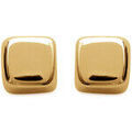 Boucles oreilles Brillaxis Boucles d'oreilles puces carr&eacute;es plaqu&eacute; or Jaune Grenoble