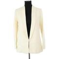 Vestes sur Grenoble : Veste S&eacute;zane Blazer en coton &eacute;cru Beige