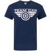 T-shirt Marvel Captain America - Team Cap Slogan T-shirt &agrave; manches courtes Bleu