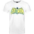 Tee-shirts sur Grenoble : T-shirt Dc Comics Batman Retro Logo T-shirt &agrave; manches courtes Blanc