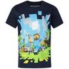T-shirt enfant Minecraft T-shirt &agrave; manches courtes Bleu