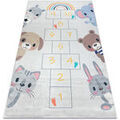 Tapis Rugsx Tapis lavable BAMBINO 43092 Animaux, nombres pour 120x170 cm Gris 120x170 cm. . Maison & D&eacute;co > Tapis.