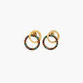 Boucles d'oreille sur Grenoble : Boucles oreilles Lollipops Boucles d'oreilles double anneau strass en acier inoxydable