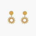 Boucles d'oreille sur Grenoble : Boucles oreilles Lollipops Boucles d'oreilles soleil Acier inoxydable Dor&eacute;