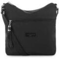 Sac Bandouliere LANCASTER Sac trotteur Zipp&eacute;e Basic Pompon Noir Noir