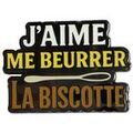 Broches sur Grenoble : Broches Clj Charles Le Jeune Pin's J'aime me beurrer la biscotte Jaune