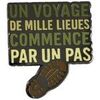 Broches Clj Charles Le Jeune Pin's Un voyage de mille lieues commence par un pas Vert