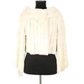 Manteau Karl Lagerfeld Veste en fourrure &eacute;crue Beige Grenoble