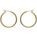 Boucles d'oreille sur Grenoble : Boucles oreilles Brillaxis Boucles d'oreilles cr&eacute;oles plaqu&eacute; or 25 mm Jaune