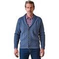 Gilets sur Grenoble : Gilet Daxon by - Gilet torsad&eacute; avec laine Bleu