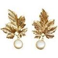Boucles oreilles Les Reines Boucles d'oreilles Feuille d'or Grenoble