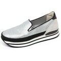 Chaussures d&eacute;contract&eacute;es femme sur Grenoble : Slip ons Hogan - Argent&eacute;