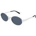 Lunettes sur Grenoble : Lunettes de soleil Saint Laurent SL 692 Lunettes de soleil, Argent/Bleu, 55 mm Argent&eacute;