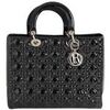 Cabas Dior Cabas Lady en cuir verni noir
