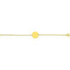Bracelets Brillaxis Identit&eacute; b&eacute;b&eacute; plaque ronde or jaune 18 carats Jaune