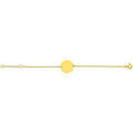Bracelets sur Grenoble : Bracelets Brillaxis Identit&eacute; b&eacute;b&eacute; plaque ronde or jaune 18 carats Jaune