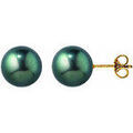 Boucles d'oreille sur Grenoble : Boucles oreilles Brillaxis Boucles d'oreilles perle de Tahiti 8/8.5