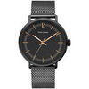 Montre Pierre Lannier Montre Homme GAIUS Noir Acier milanais Noir