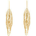 Boucles oreilles Orusbijoux Boucles D'oreilles Argent Dor&eacute; Spirales Diamant&eacute;es Dor&eacute; Grenoble